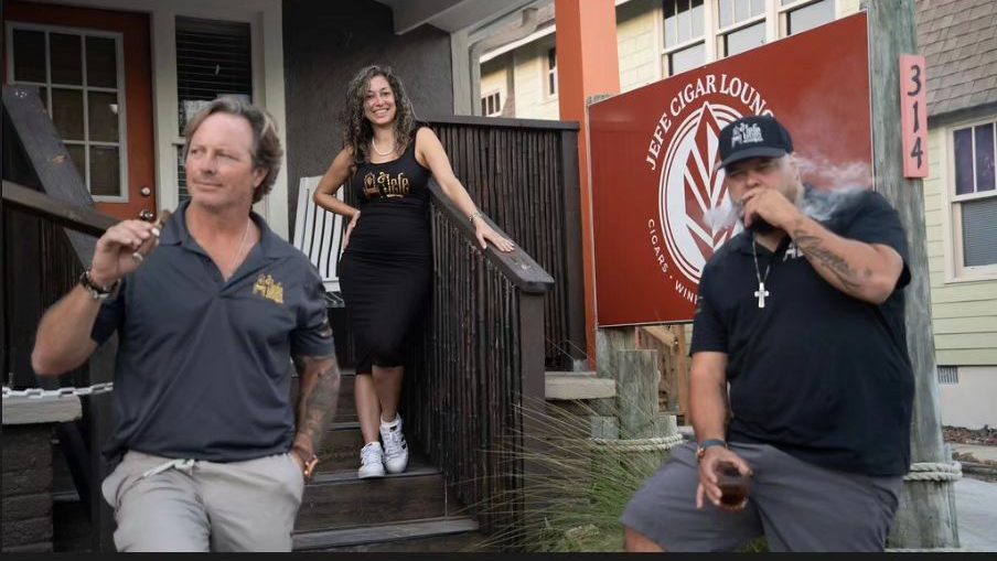 Scott, Luly and Sergio at Jefe Cigar Lounge