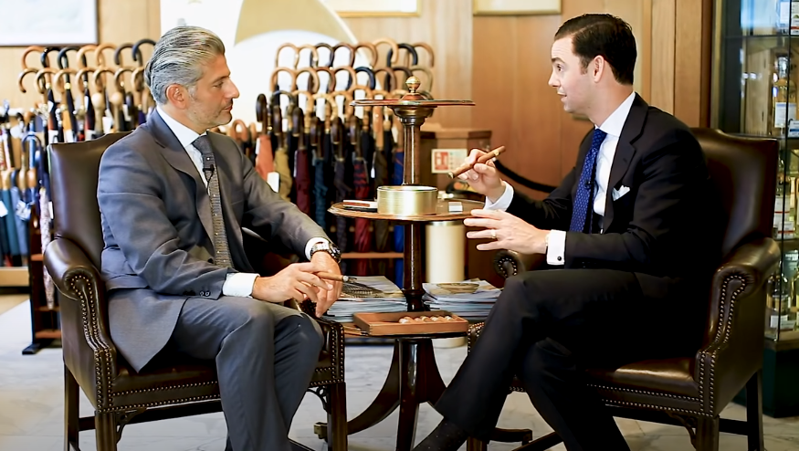 Kirby Allison and Edward Sahakian at Davidoff of London