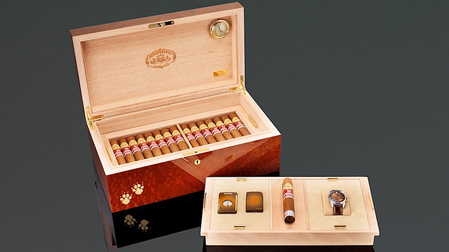 Pacific Cigar Co.’s Grand Fusion of French Woodworking, Cuban Cigars, and Swiss Timekeeping